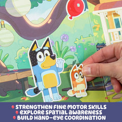 Horizon Bluey Sticker Playset backyard and indoor scenes spark imagination.