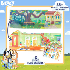 Horizon Bluey Sticker Playset reversible scenery for indoor and backyard play.