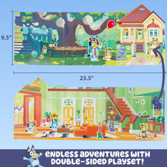 Horizon Bluey Sticker Playset tri-fold scene supports flexible storytelling.