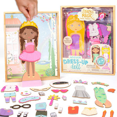 Horizon Story Magic double-sided wooden dress-up doll for creative pretend play.