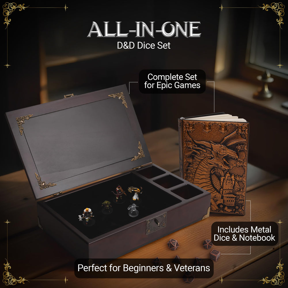 HORNATE DND metal dice set with durable weight for satisfying rolls.