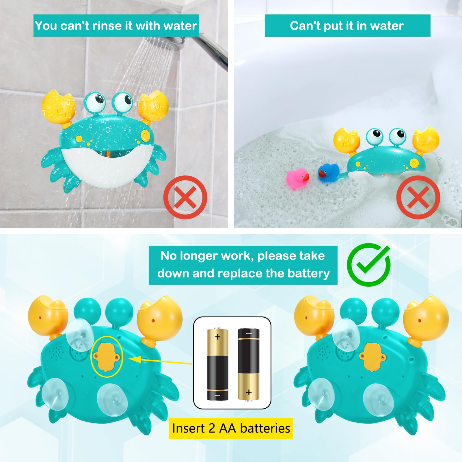 HOSBENI Crab bath time toy engaging kids during bath.