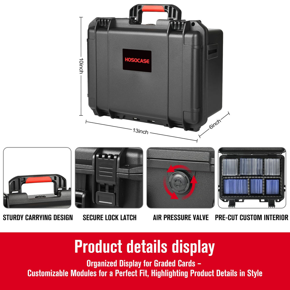 HOSOCASE Sports Card Case PP material close-up highlights durable impact resistance