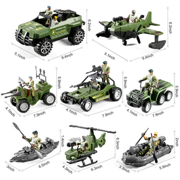 HOSPONY 58-in-1 army kayak boats for water-adventure play.