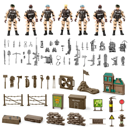 HOSPONY 78-in-1 army airplane image for high-flying missions and creativity