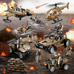 HOSPONY 78-in-1 army figures image with camo details for realistic poses