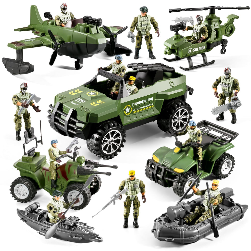 HOSPONY 78-in-1 army truck enhances imaginative play and battle setups