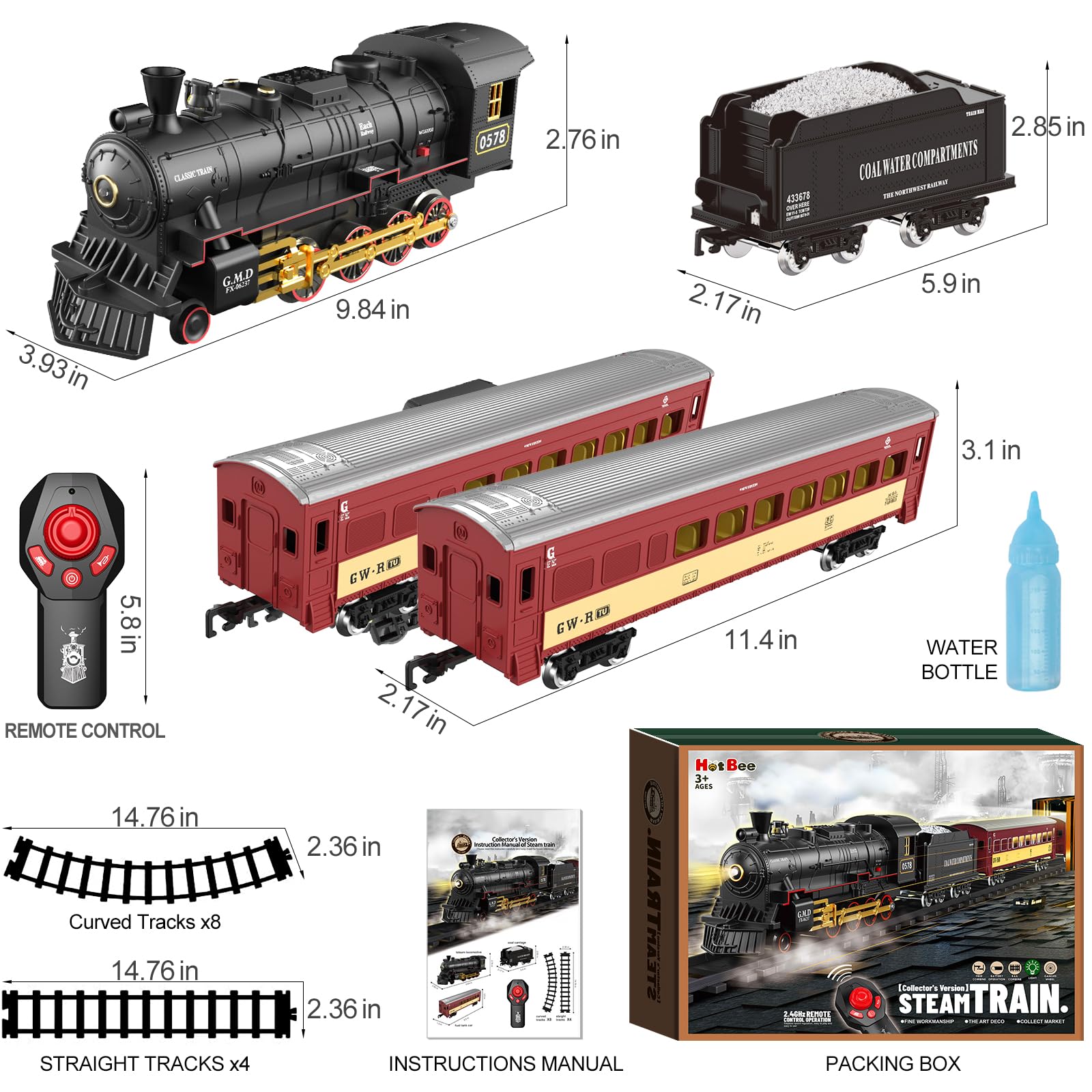 Hot Bee christmas-display train makes holiday play feel magical.