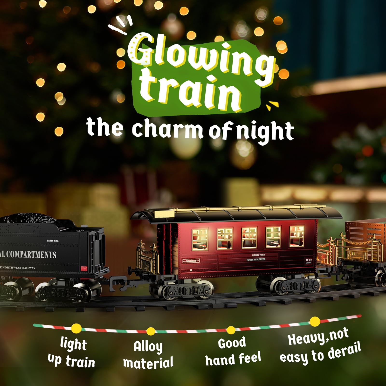 Hot Bee Christmas tree display train enhances festive playtime