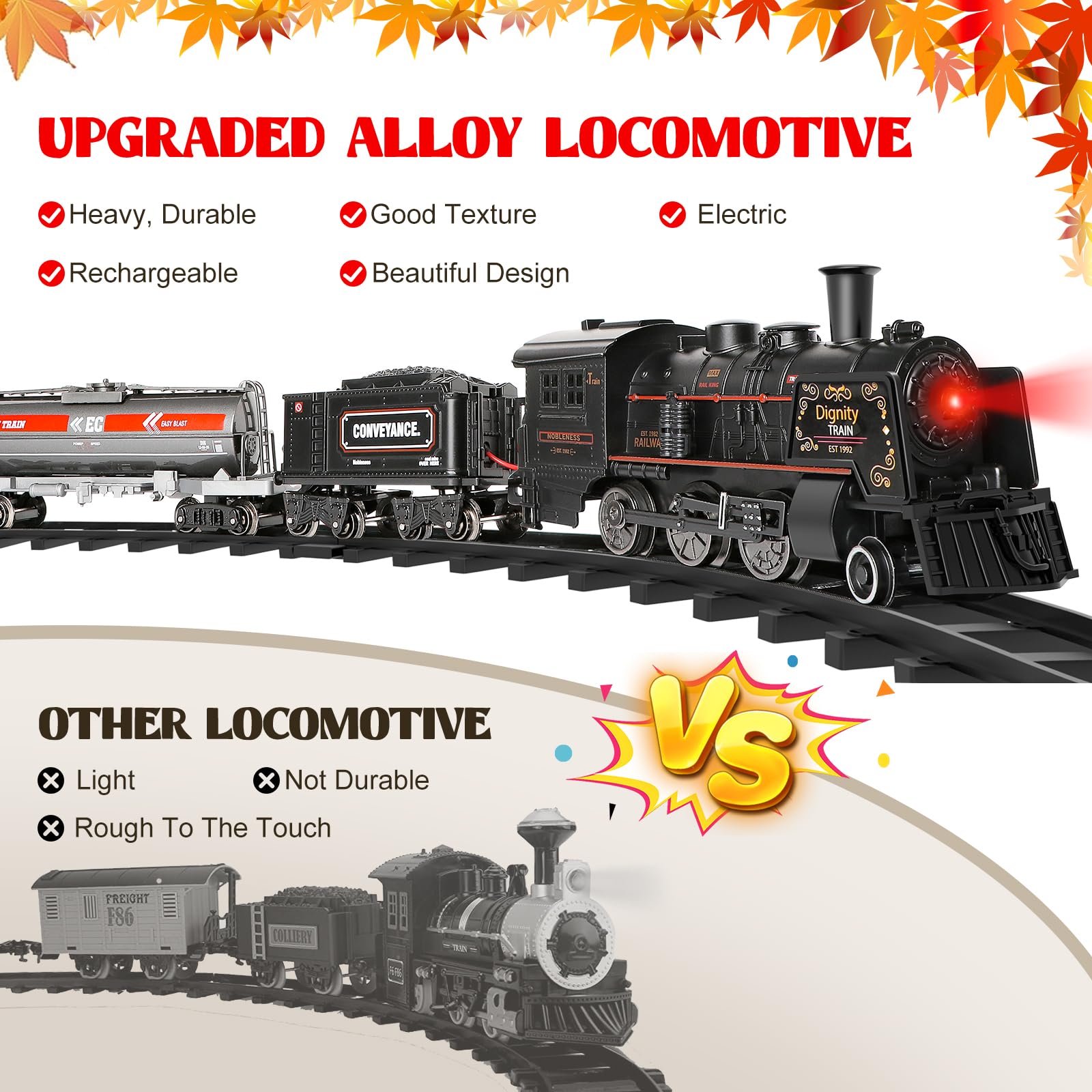 Hot Bee Train Set curved track layout demonstrates versatile configurations for creative layouts.