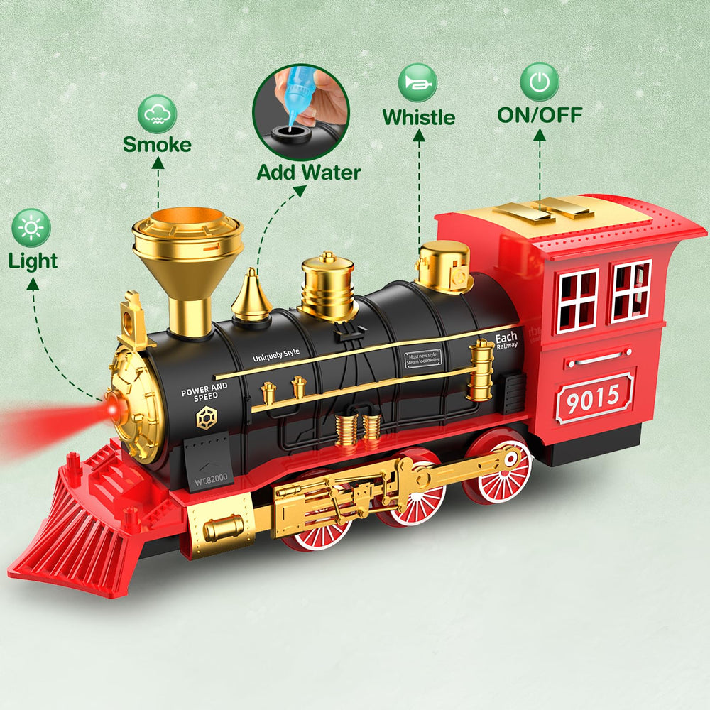Hot Bee train set passenger coach and track layout for easy assembly.