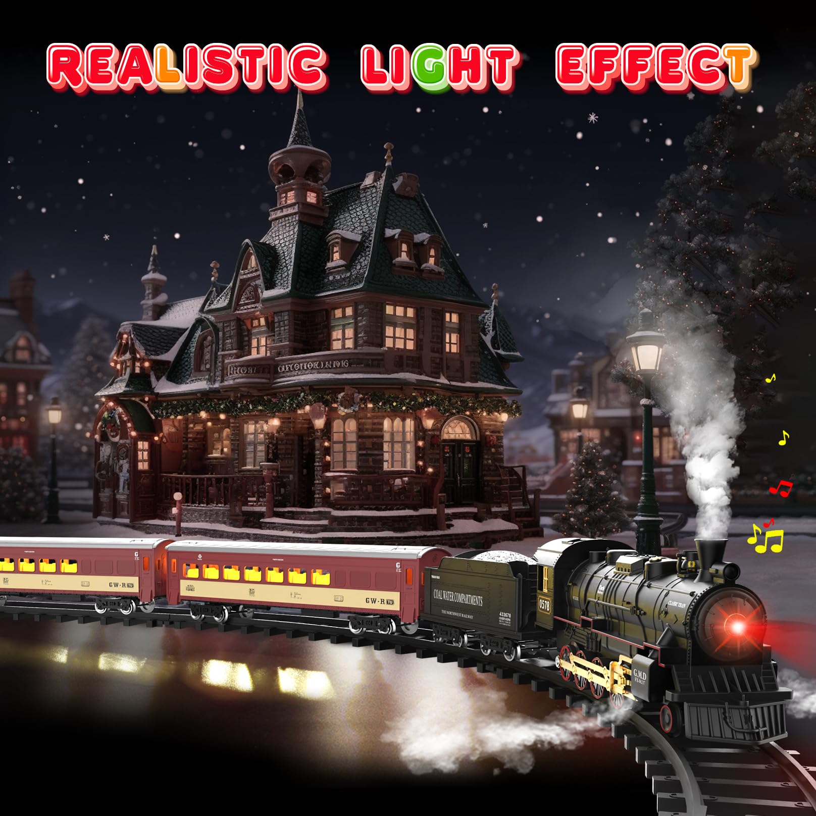 Hot Bee smoke-and-lights replicate steam realism during operation.