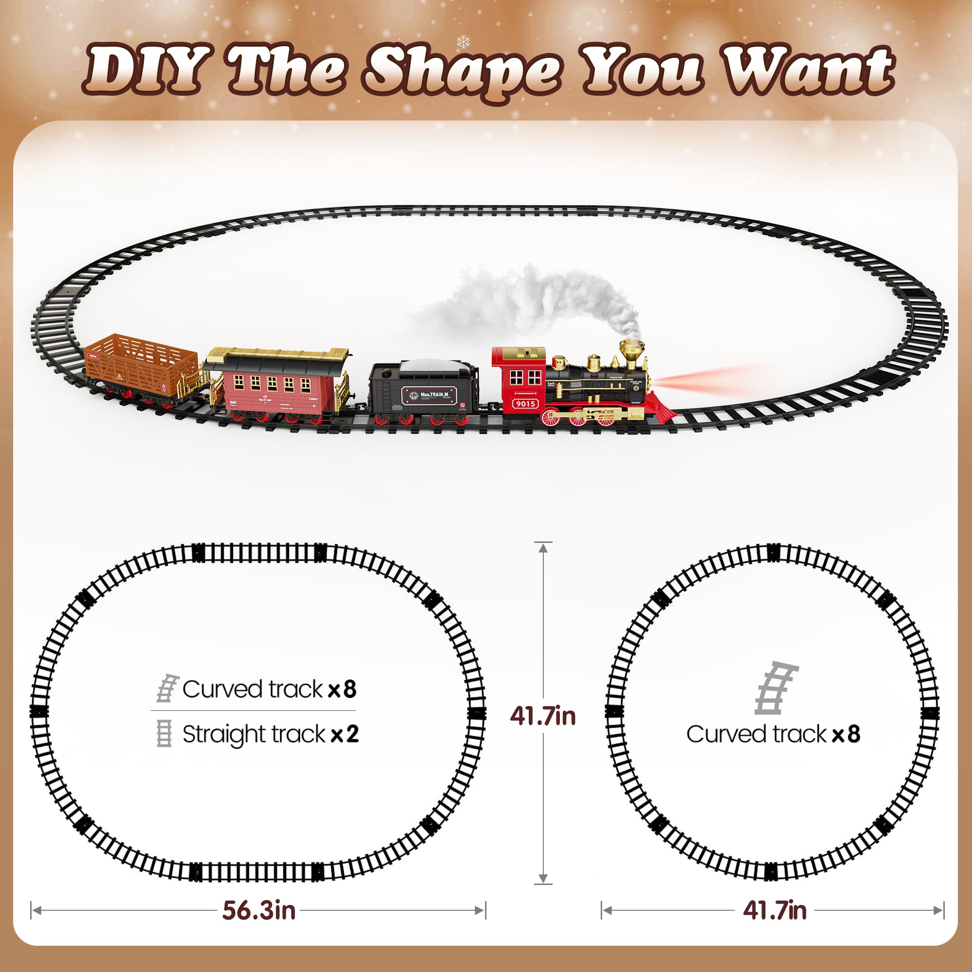 Hot Bee curved and straight tracks form a versatile layout.