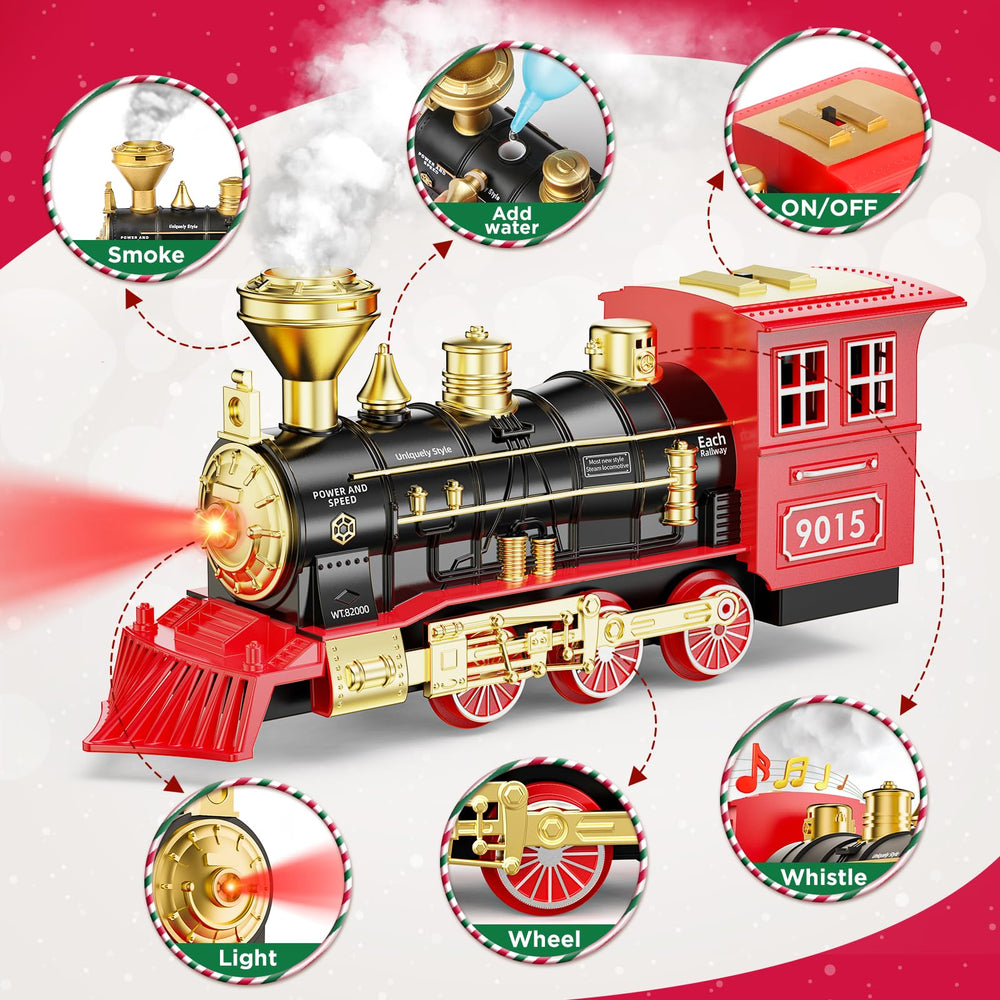 Hot Bee train toy wheels move smoothly for authentic track action.