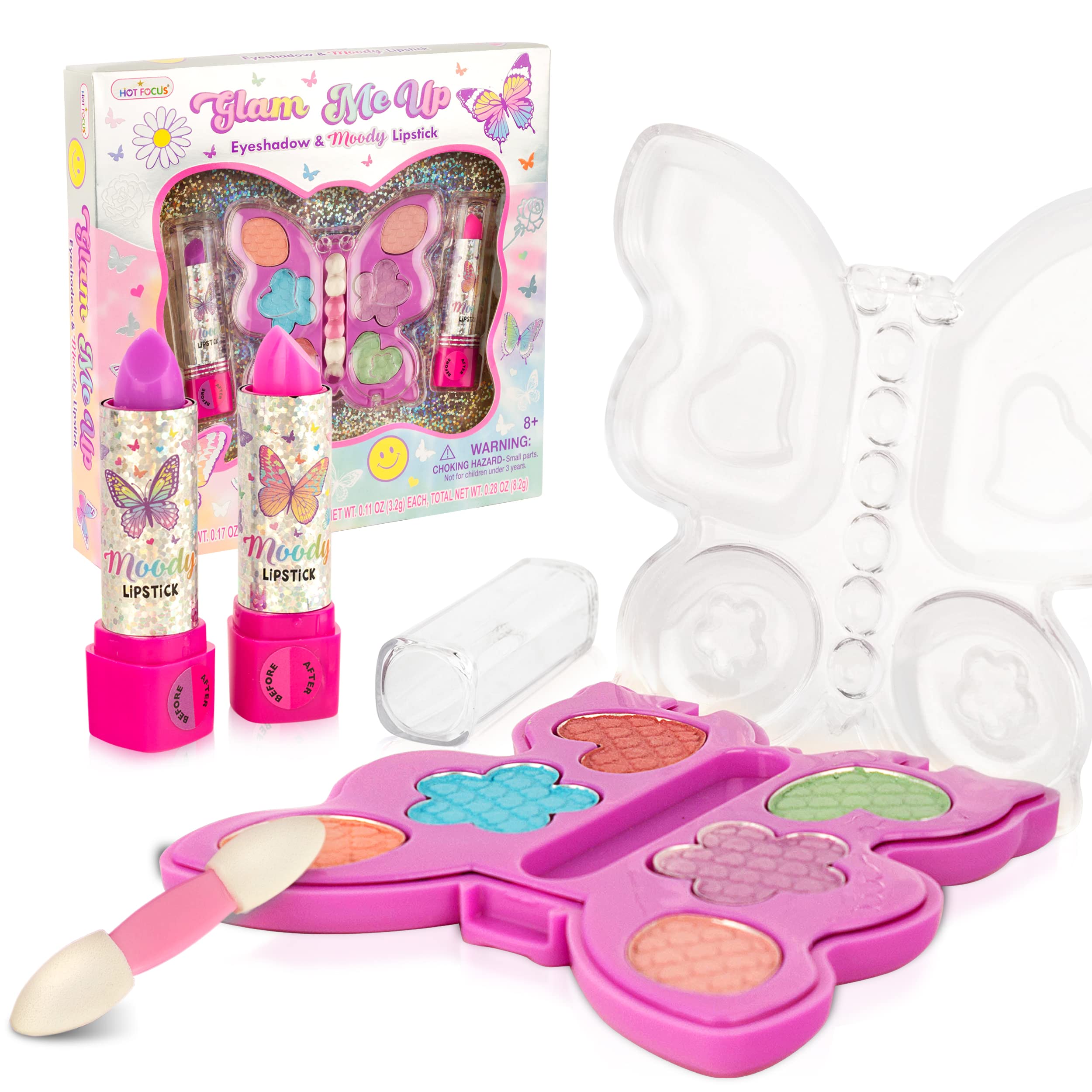 Hot Focus Toddler Makeup Kit eyeshadow palette for gentle color play at home