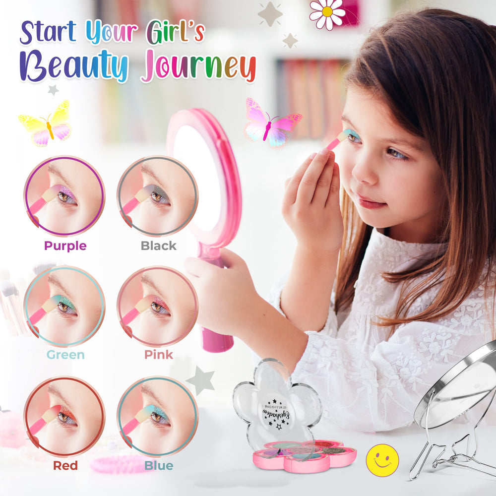 Hot Focus Toddler Makeup Kit princess look for dress-up and imagination