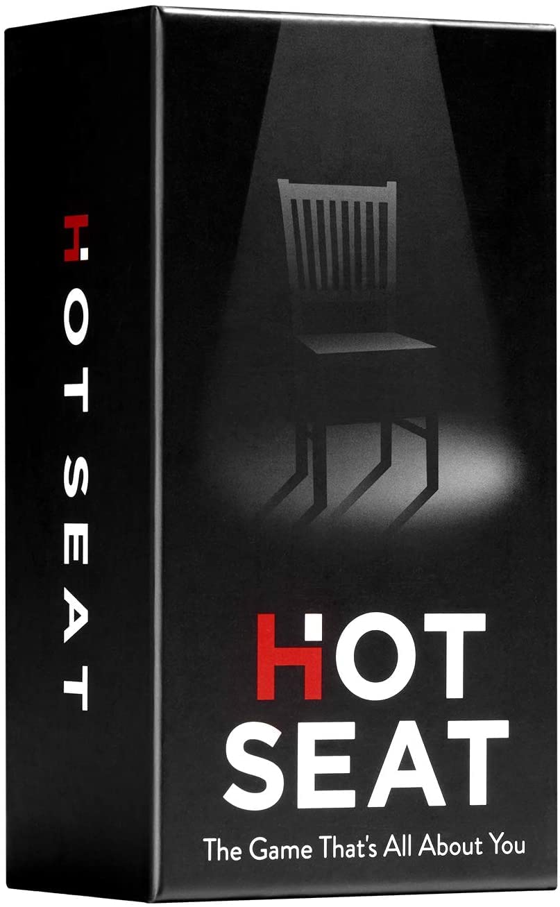 Hot Seat party game cover display inviting family fun during game night.