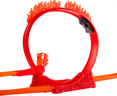Hot Wheels 1-64 scale car included for immediate racing.
