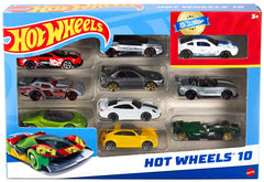 Hot Wheels 10-car pack distinctive decos attract attention on shelves