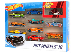 Hot Wheels 10-car pack packaging image illustrates ready-to-gift presentation