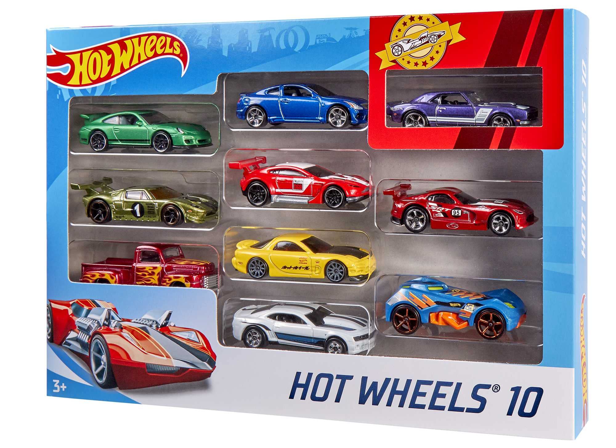 Hot Wheels 10-car pack play-ready lineup encourages imaginative play
