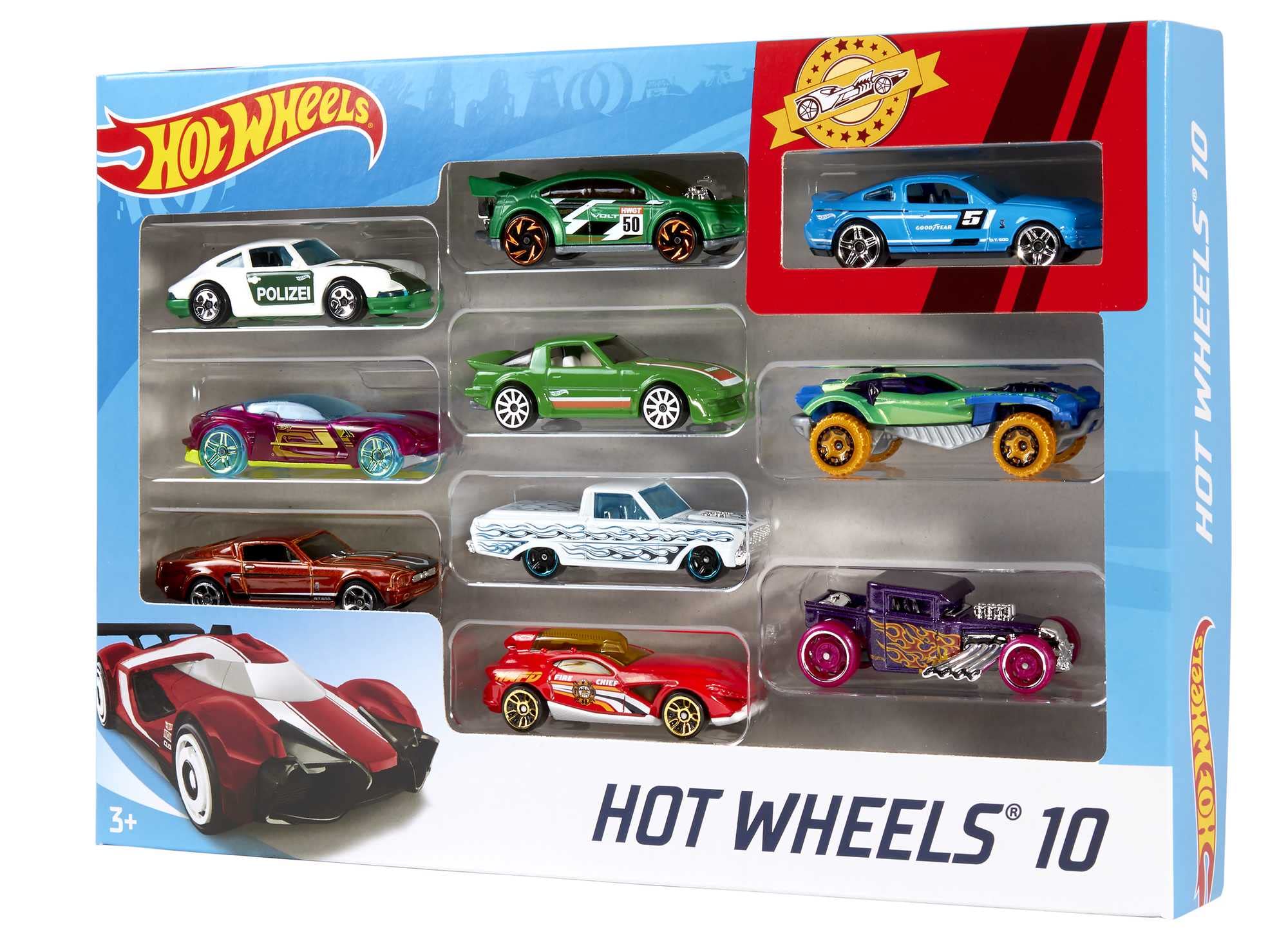 Hot Wheels 10-car pack variety of models supports diverse collection goals