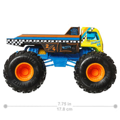 Hot Wheels 1:24 die-cast detail highlights authentic styling.