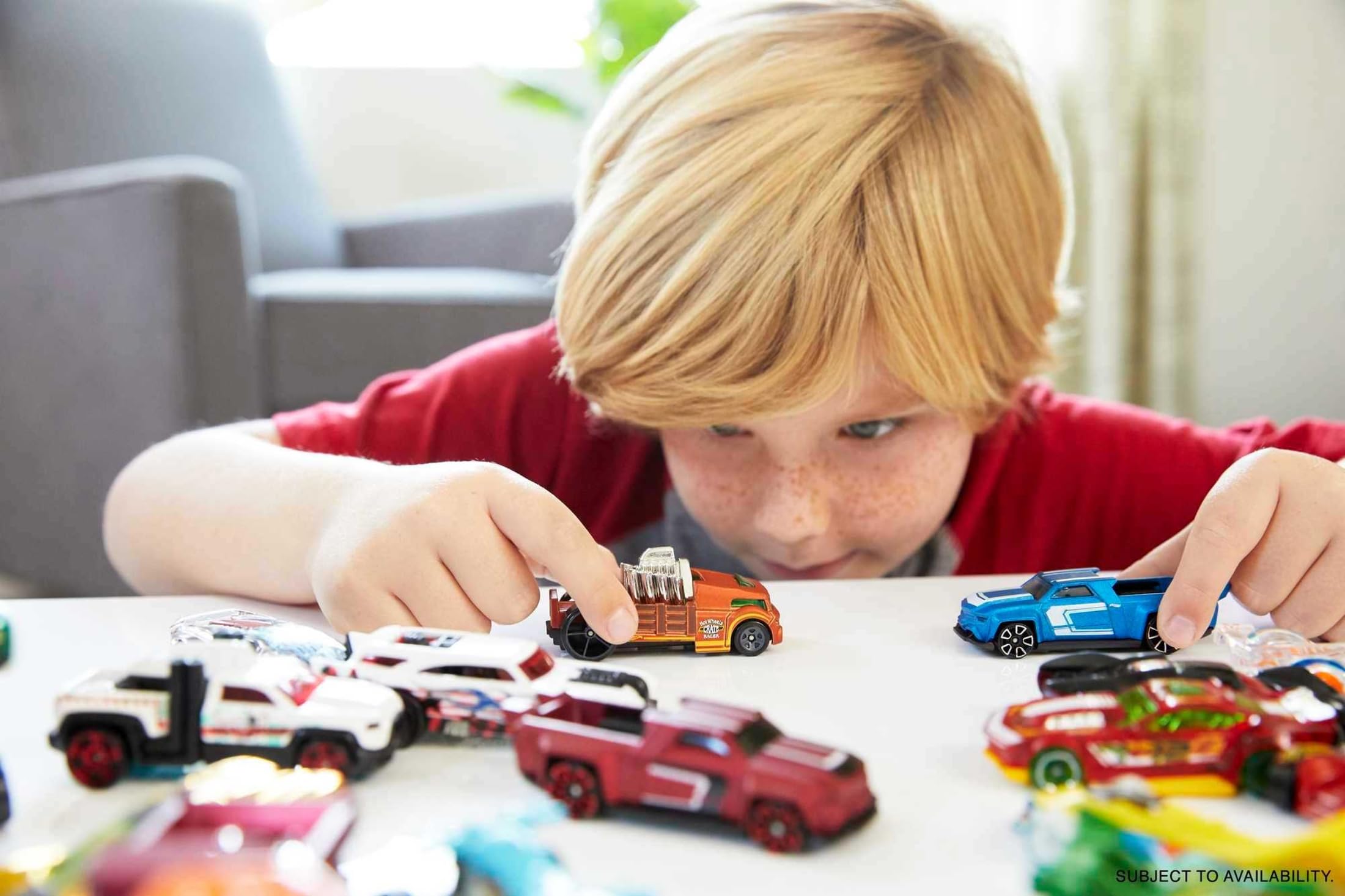 Hot Wheels 15-car collection view, ideal for display shelves or storytelling.