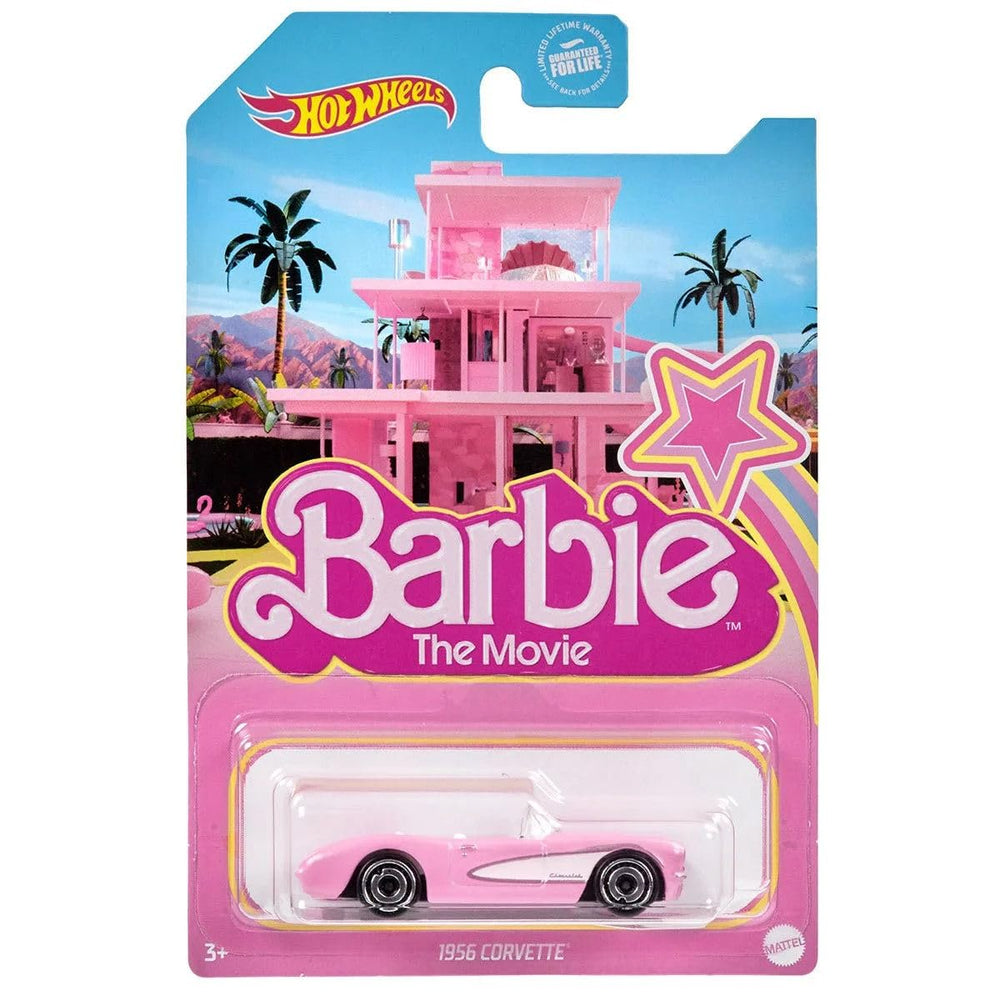 Hot Wheels 1956 Corvette pink front view showing detailed die-cast finish for display and collection
