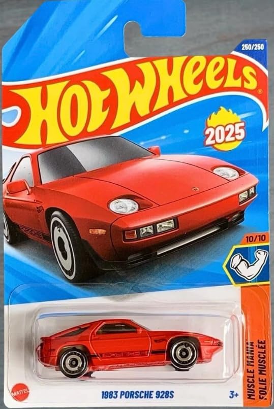 Hot Wheels 1983 Porsche 928S red diecast model ideal for display and collection