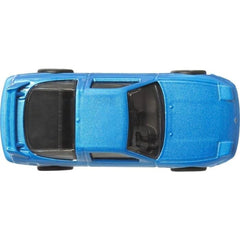 Hot Wheels 1996 Nissan 180SX Type X blue rear view highlights chassis detail