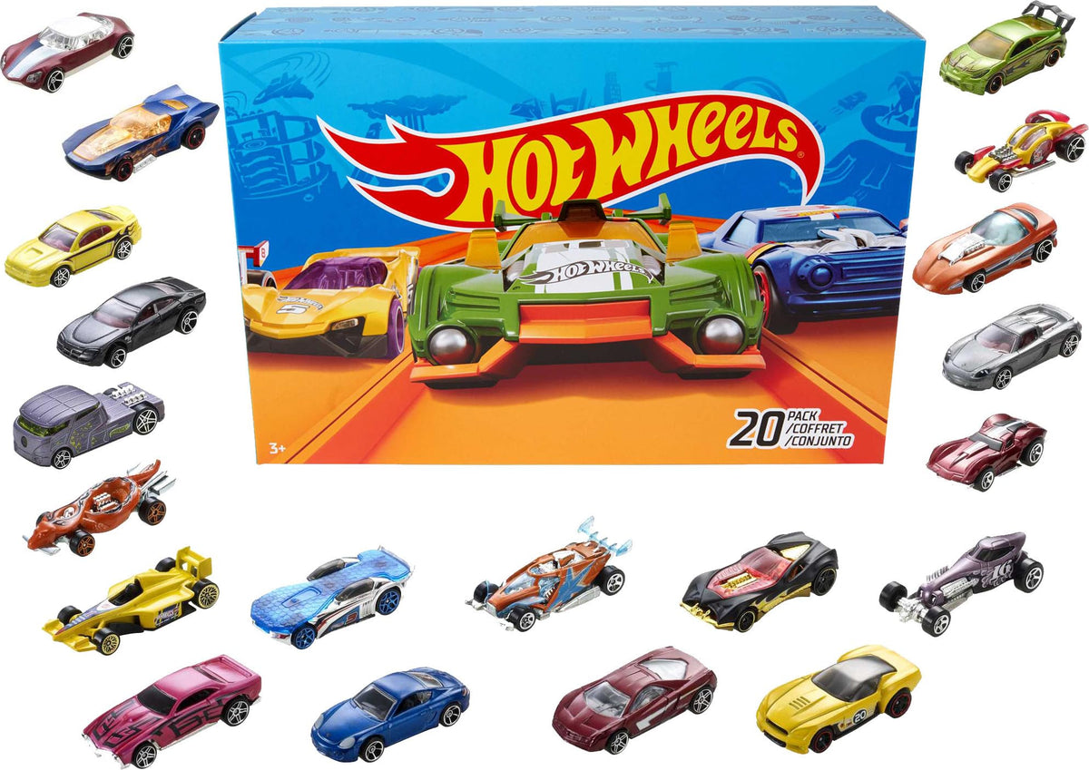 Hot Wheels 20-pack lineup for play and display.