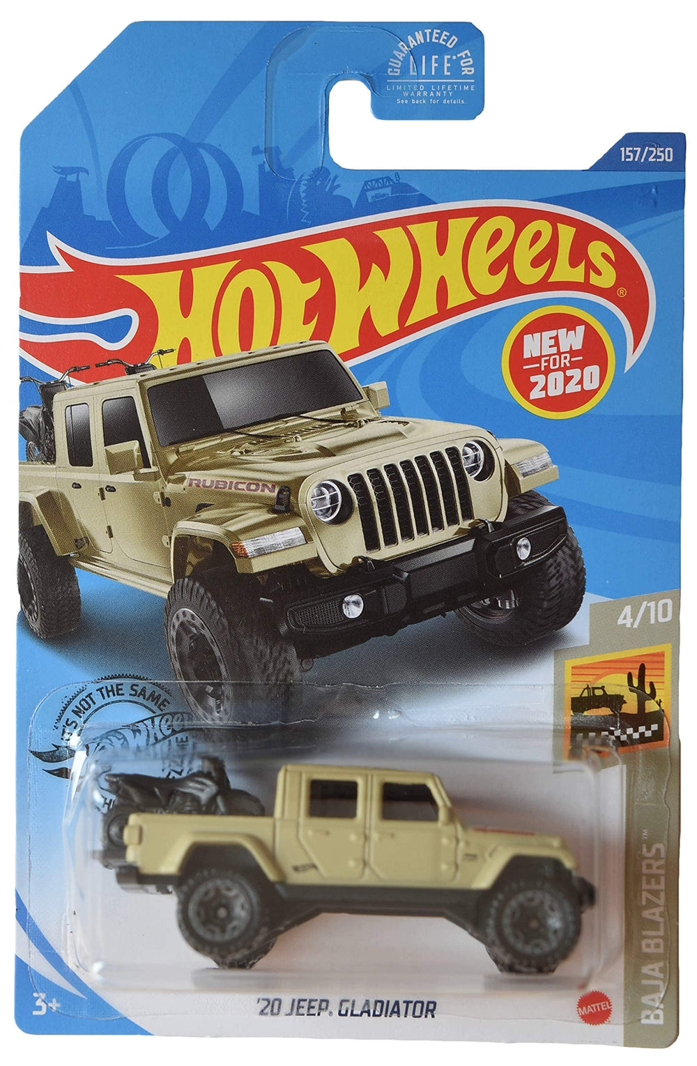 Hot Wheels 2020 Jeep Gladiator tan Baja Blazers 157/250 ready for display