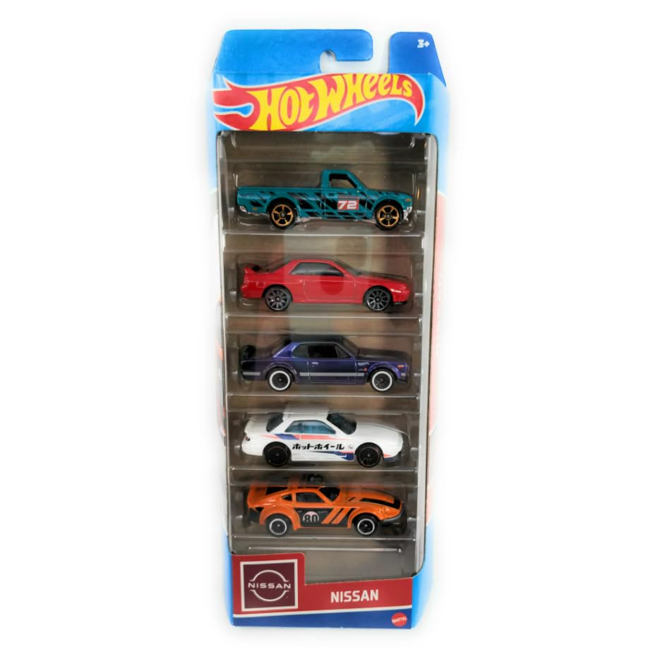 Hot Wheels 5-Pack modern and vintage models showcase diverse themes for immersive racing play and display.