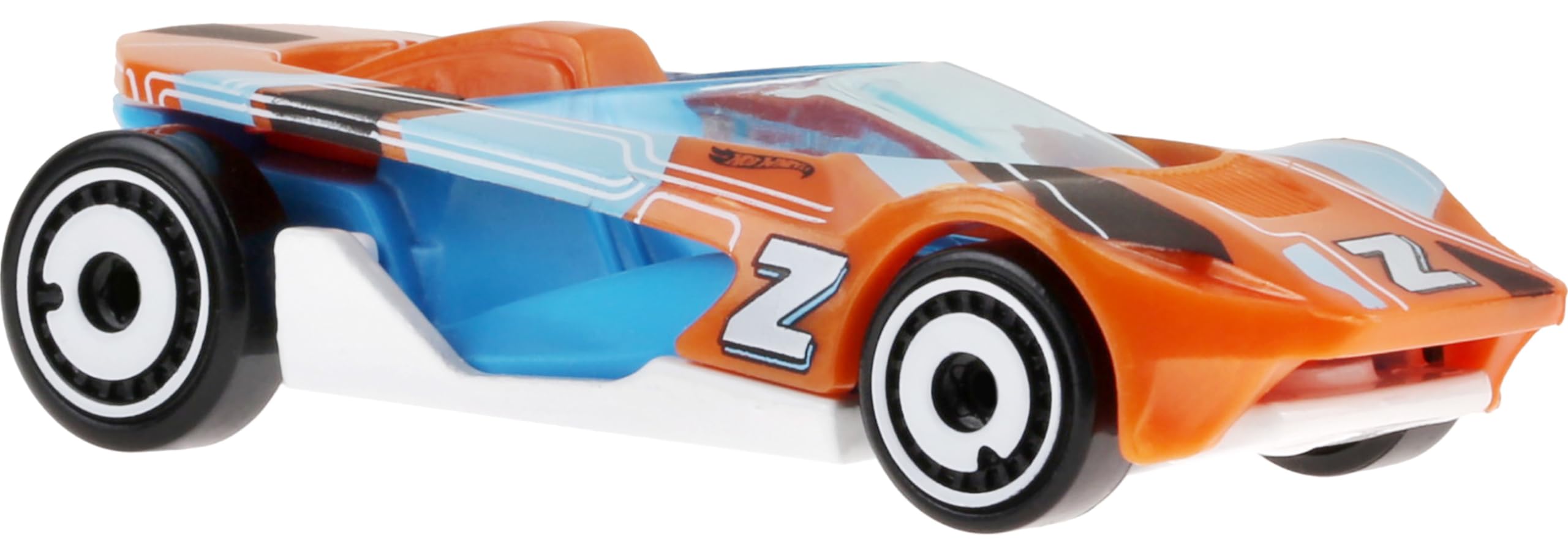 Hot Wheels ABC Racers car with letter C features classic decos for collector-style play.