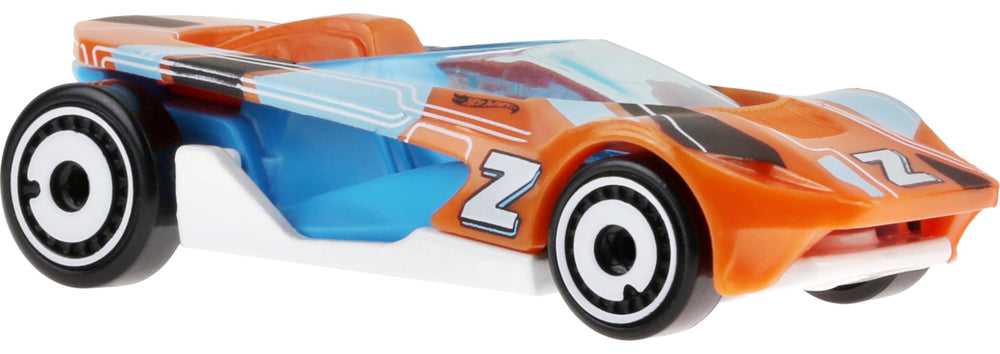 Hot Wheels ABC Racers car with letter C features classic decos for collector-style play.