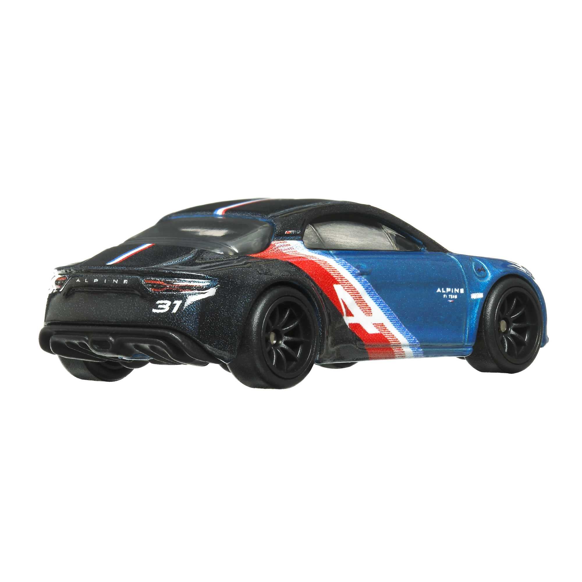 Hot Wheels Alpine A110 rear view showing authentic taillights