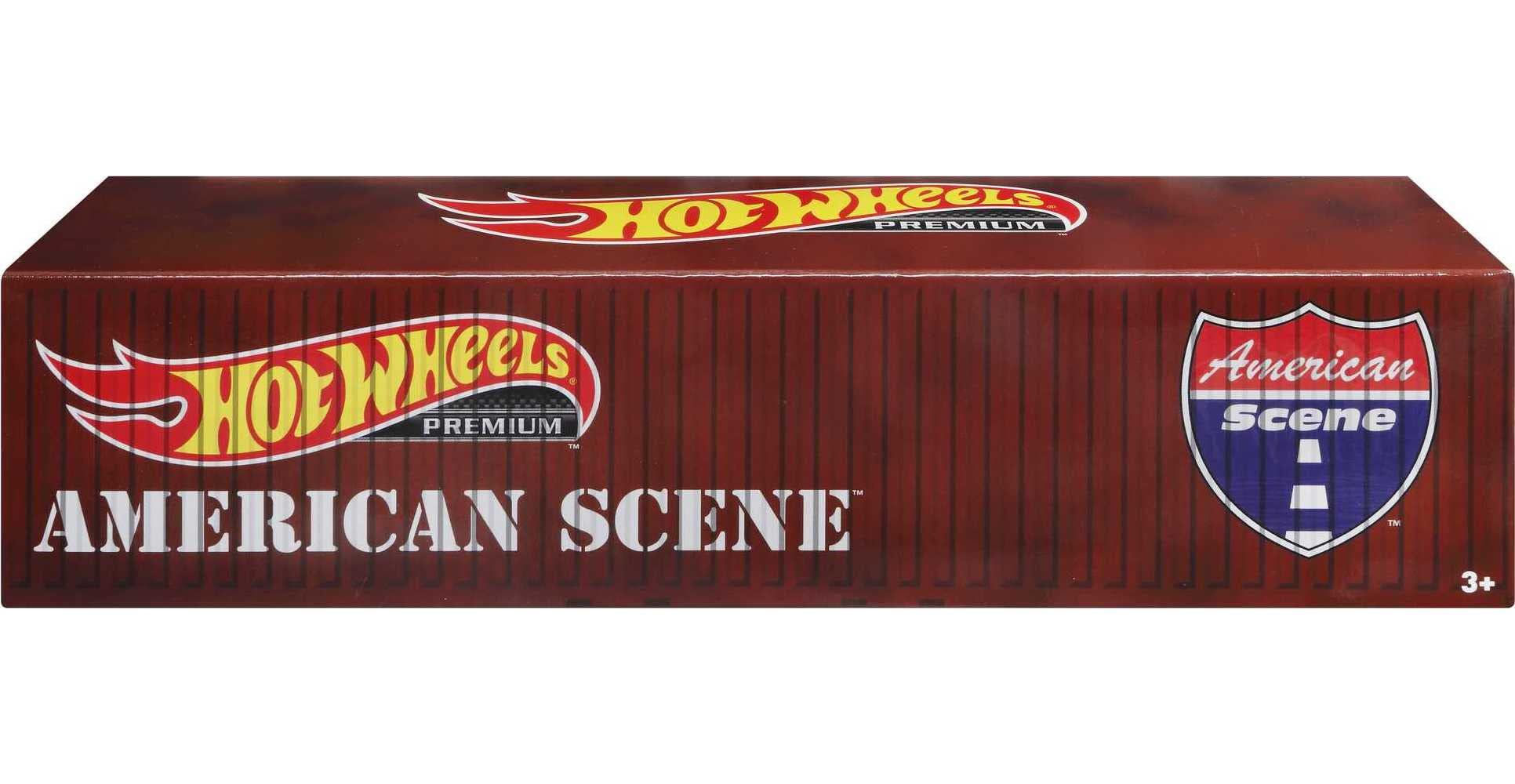 Hot Wheels American Scene container set shown as a premium gift.
