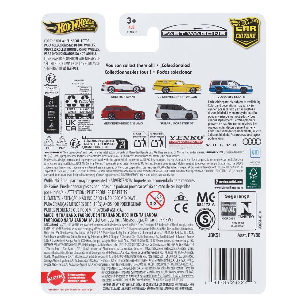 Hot Wheels Audi RS 6 Avant officially licensed, ideal for collectors.
