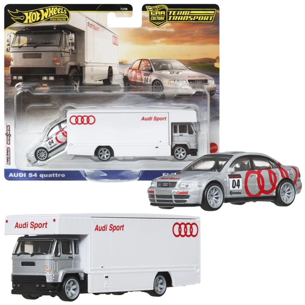 Hot Wheels Audi S4 Quatro transport load on carrier for display and collection