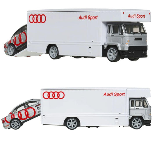 Hot Wheels Audi S4 Quatro transport trailer detail highlights die-cast styling