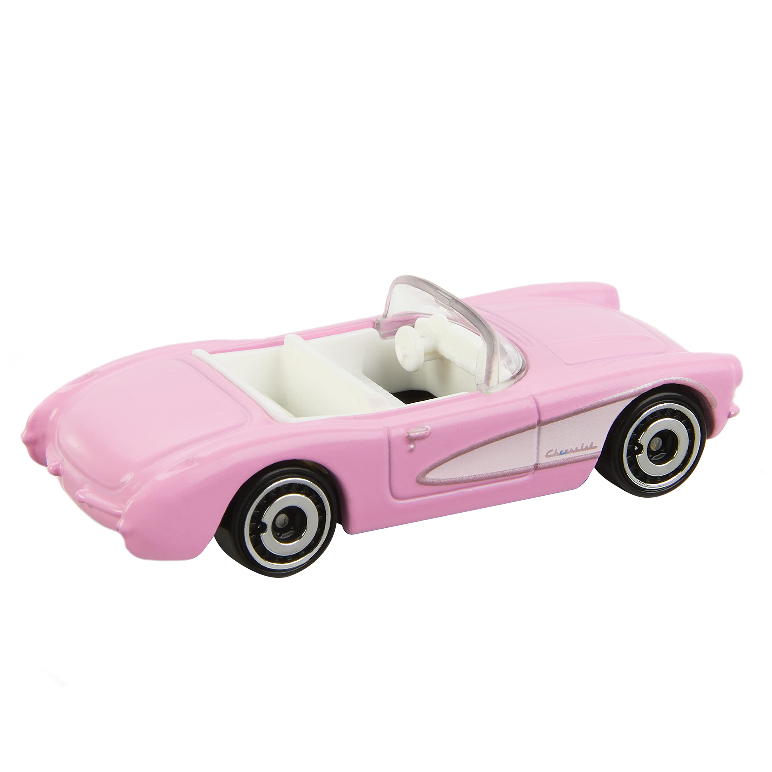 Hot Wheels Barbie Corvette with movie-themed packaging, ideal gift presentation.