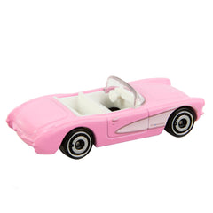 Hot Wheels Barbie Corvette with movie-themed packaging, ideal gift presentation.