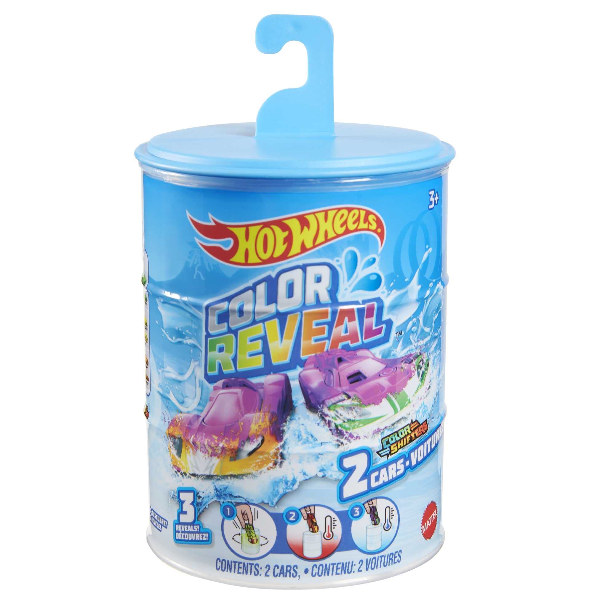 Hot Wheels barrel-drum storage doubles as display and play area.
