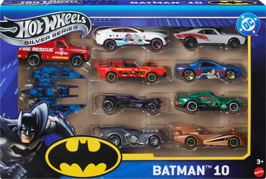 Hot Wheels Batman 10-pack Batmobile front view for display and play