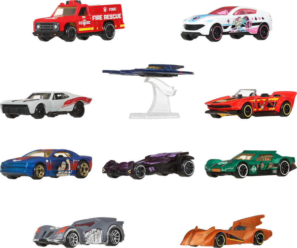 Hot Wheels Batman 10-pack Batplane in flight for action imagination