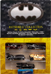 Hot Wheels Batman 85th Anniversary Batmobile lineup, 1:64 scale, ideal display and collection.