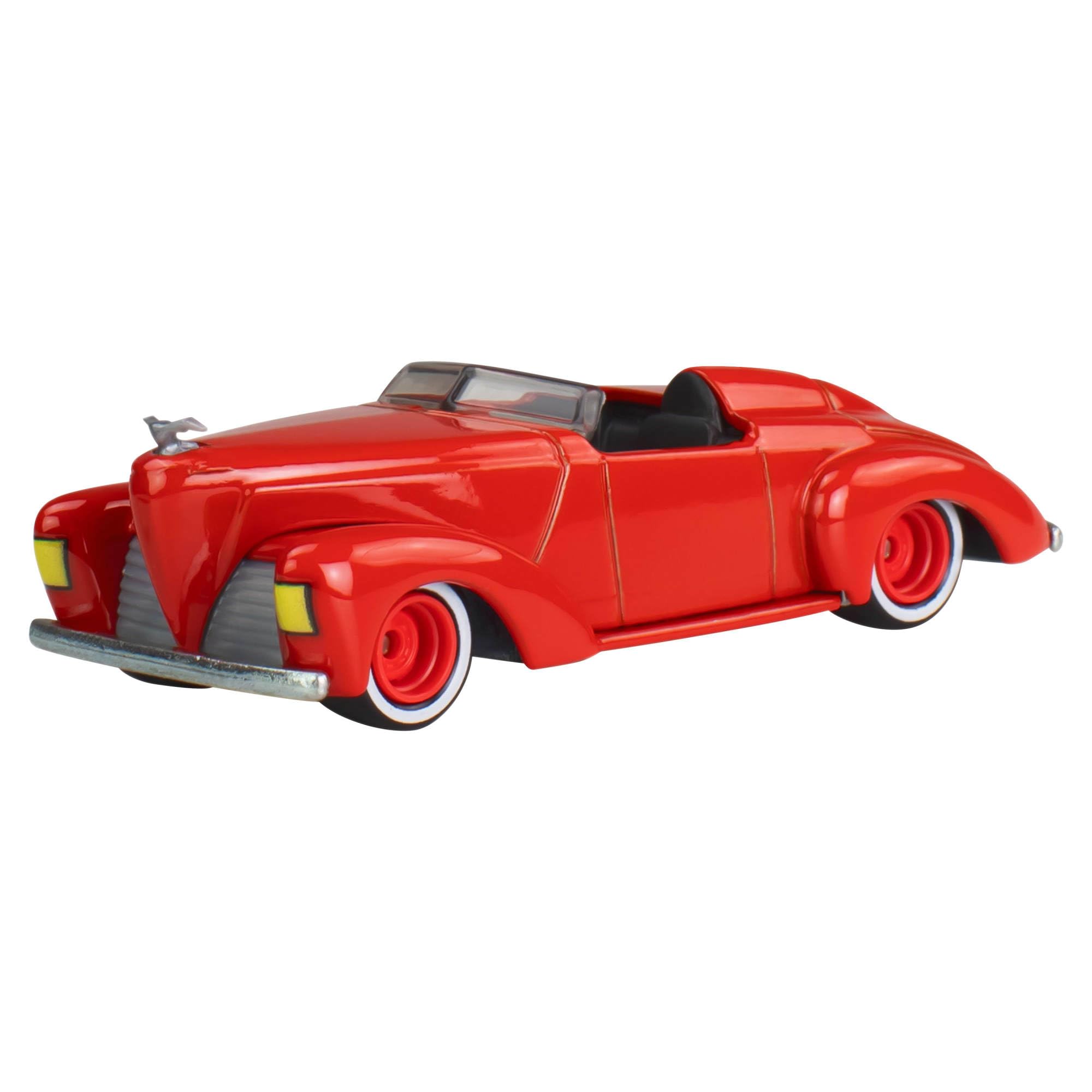 Hot Wheels Batman Batmobile side profile shows authentic silhouette for shelves.