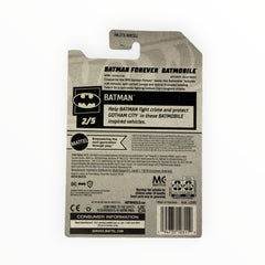 Hot Wheels Batman Forever Batmobile gray side view ideal for display on shelves