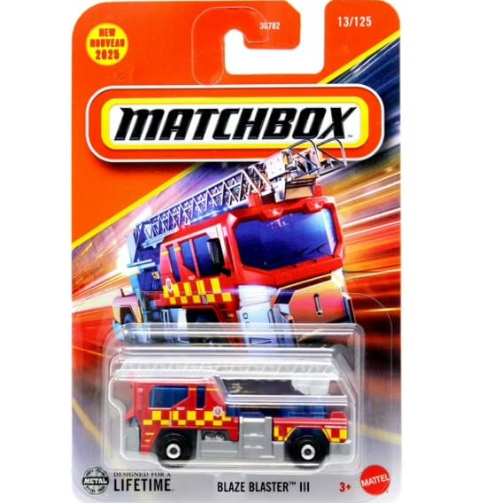 Hot Wheels Blaze Blaster III Firetruck, 1:64 scale, ideal for imaginative play and display.